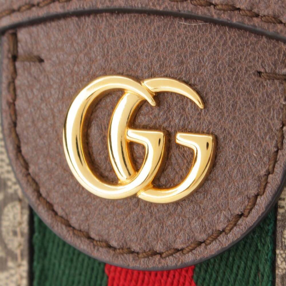 GucciGucci Ophidia GG Supreme Round Chain Shoulder Bag Brown - Picture 7 of 8